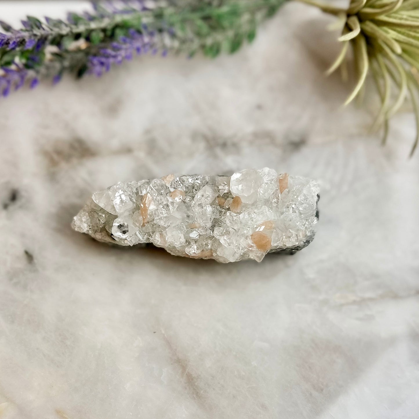 Apophyllite with Peach Stilbite