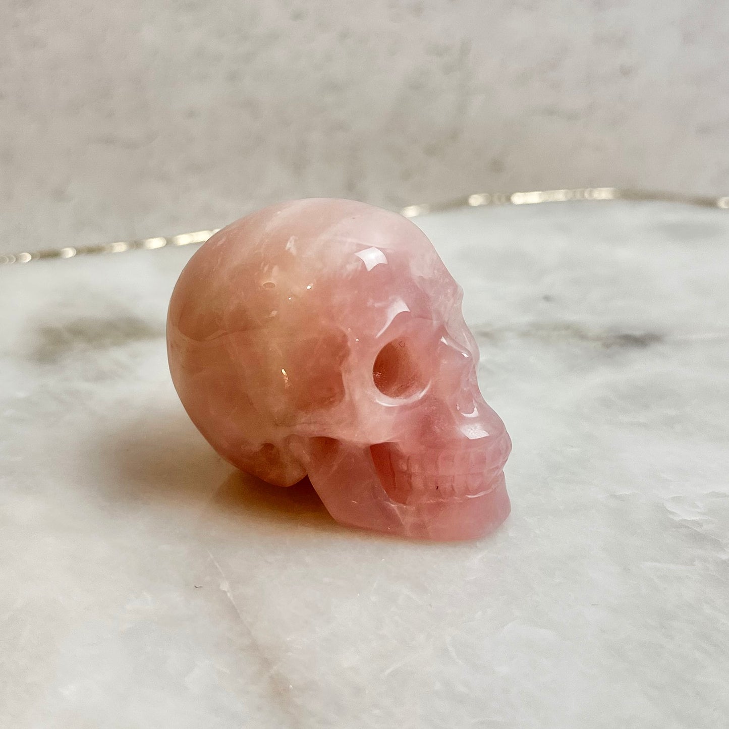 Rose Quartz Skull