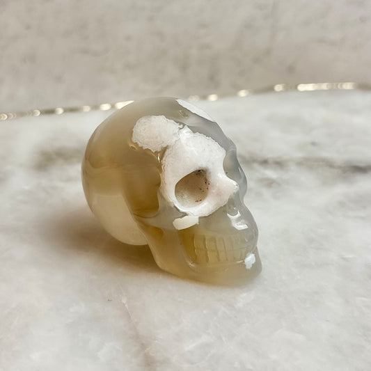 Flower Agate Skull