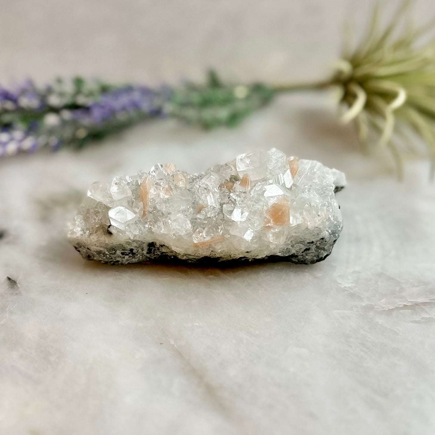 Apophyllite with Peach Stilbite