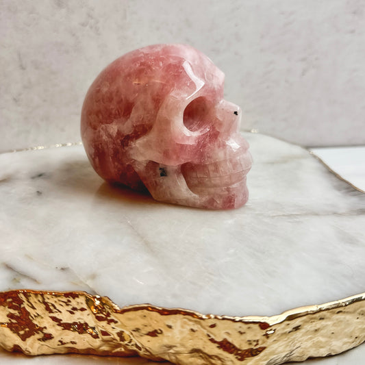 Large Rose Quartz Skull