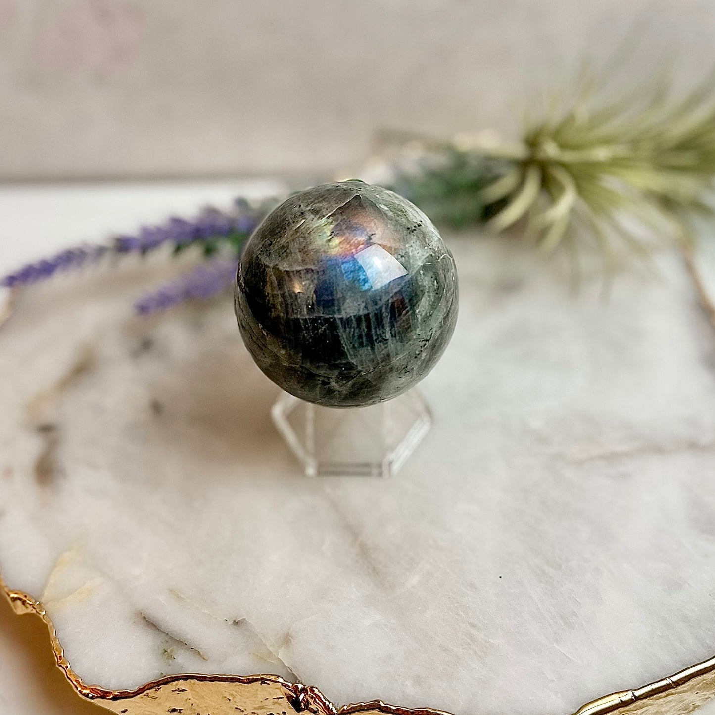 Purple Labradorite Sphere