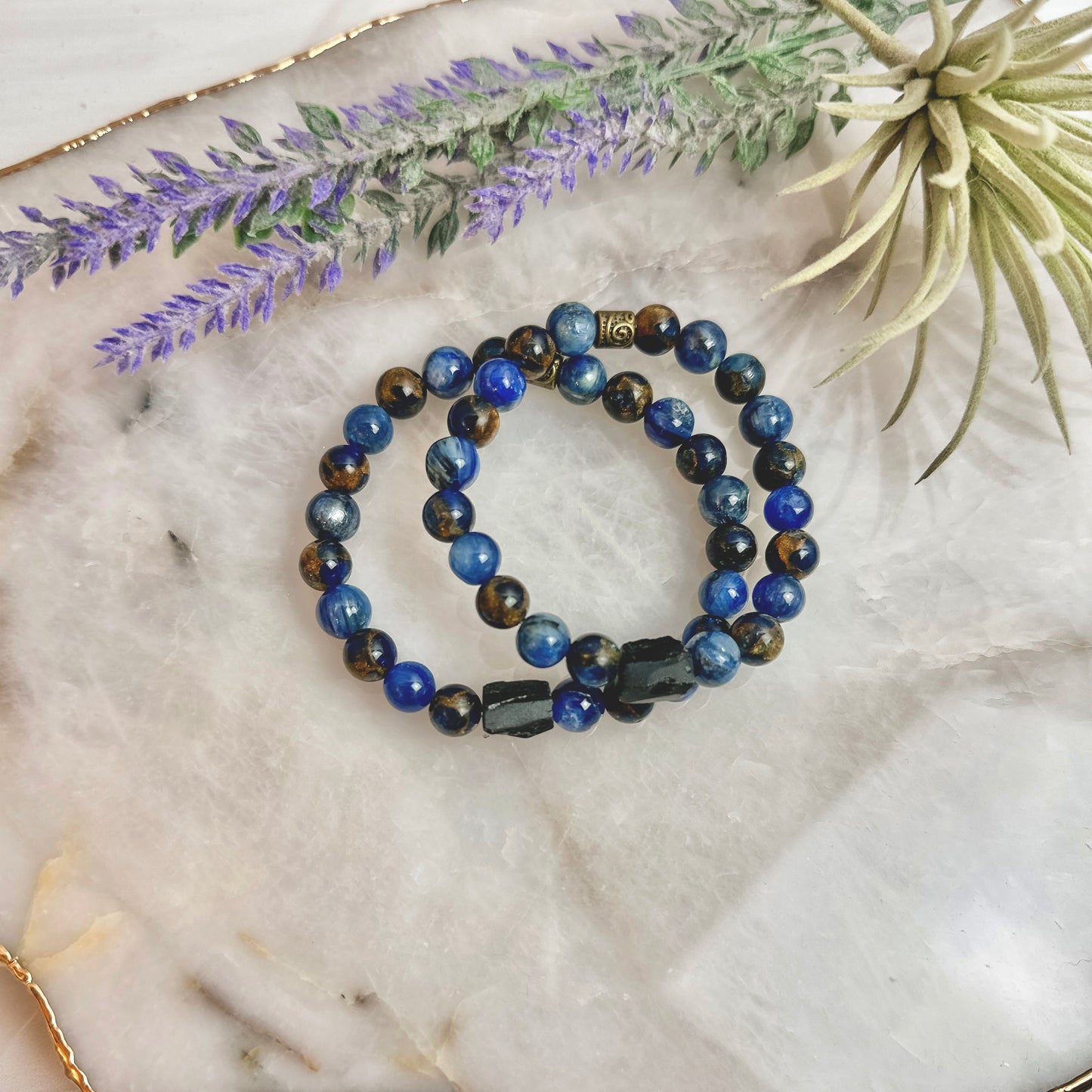 Kyanite and Jasper Bracelets