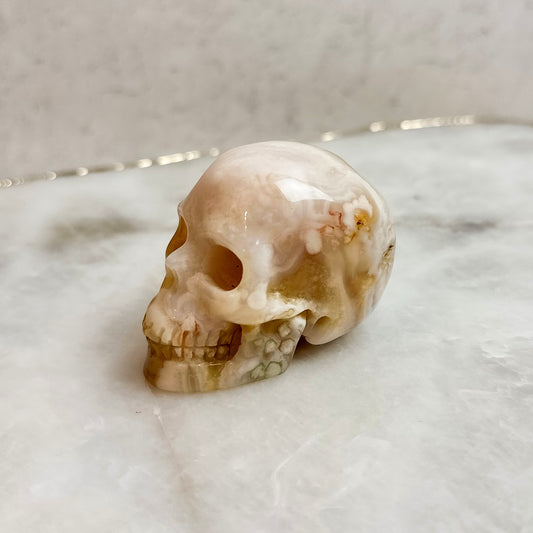 Flower Agate Skull