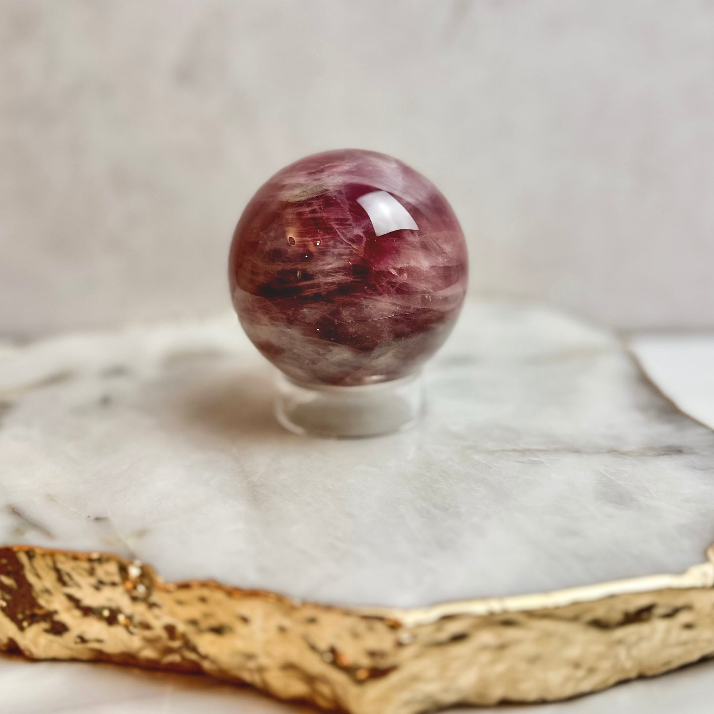 Lavender Blue Rose Quartz Sphere